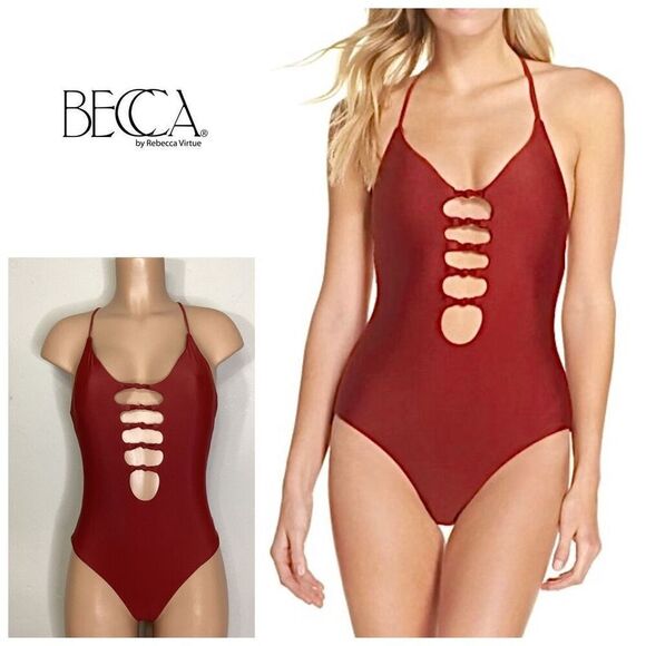 New. Becca knotted one piece. Size medium. Retails $129 - Picture 1 of 11